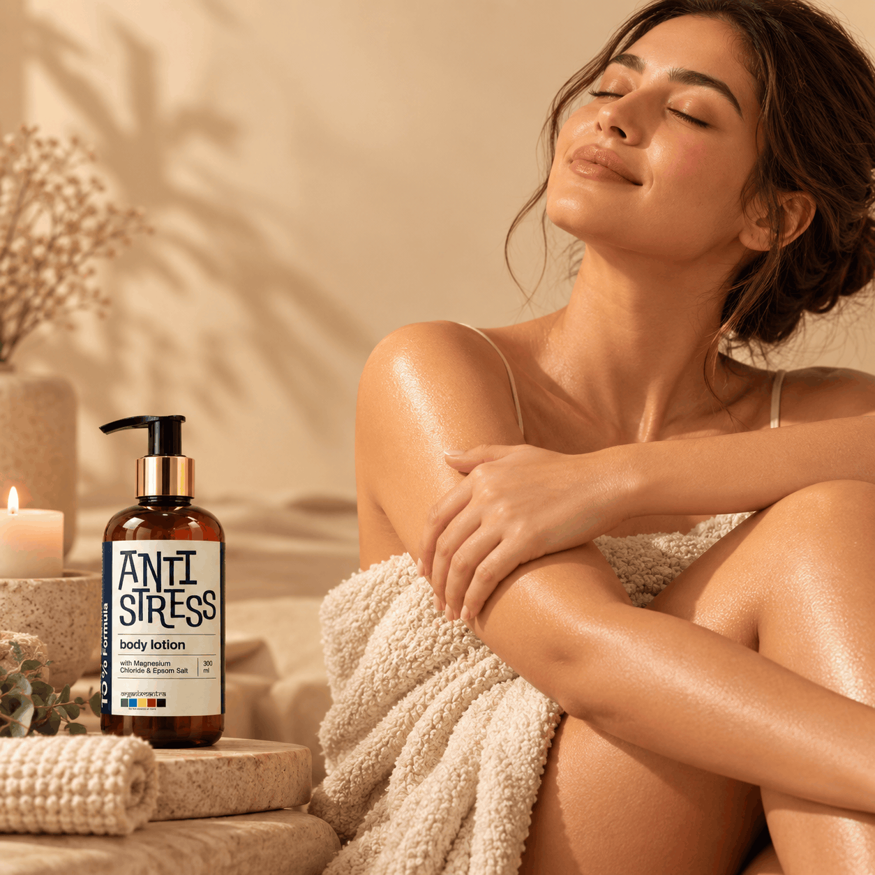 Relax after applying Anti Stress Body Lotion